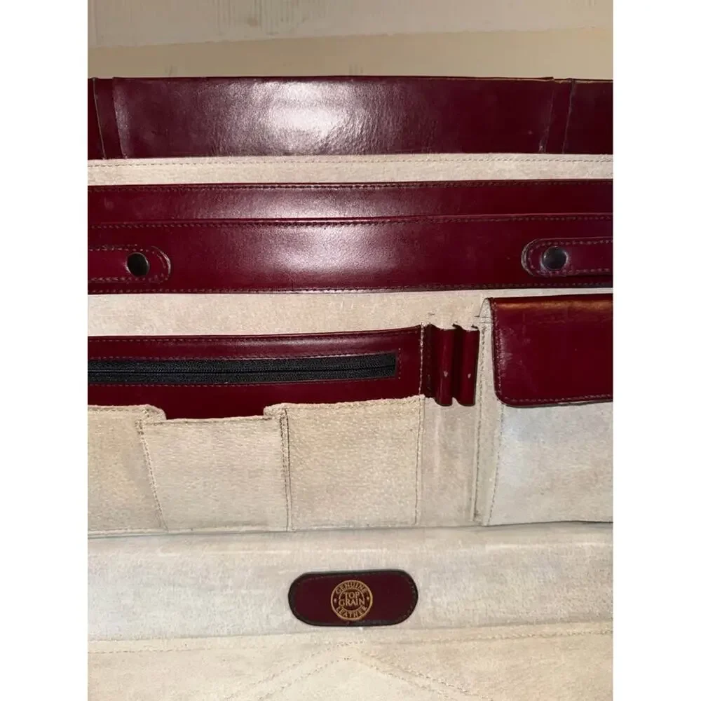 Vintage Franzen West Germany Mahogany Leather Attache Briefcase Cagiva Lock